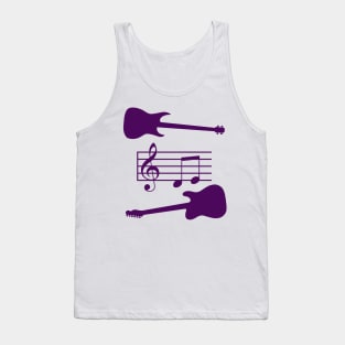 Purple Guitars Tank Top